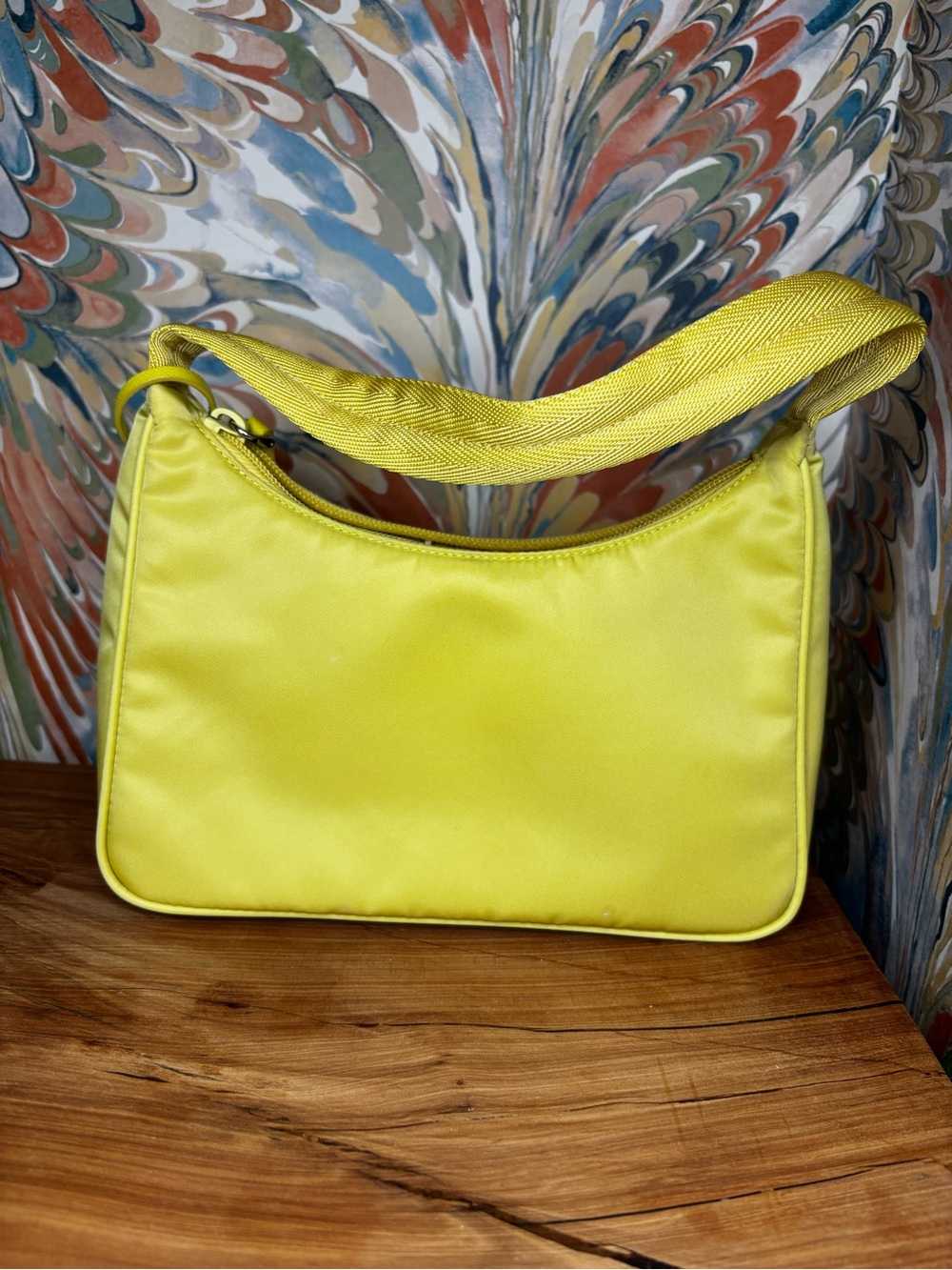 Prada “Ananas” Yellow Nylon Shoulder Bag Y2K Re-edition - Picture 5 of 7